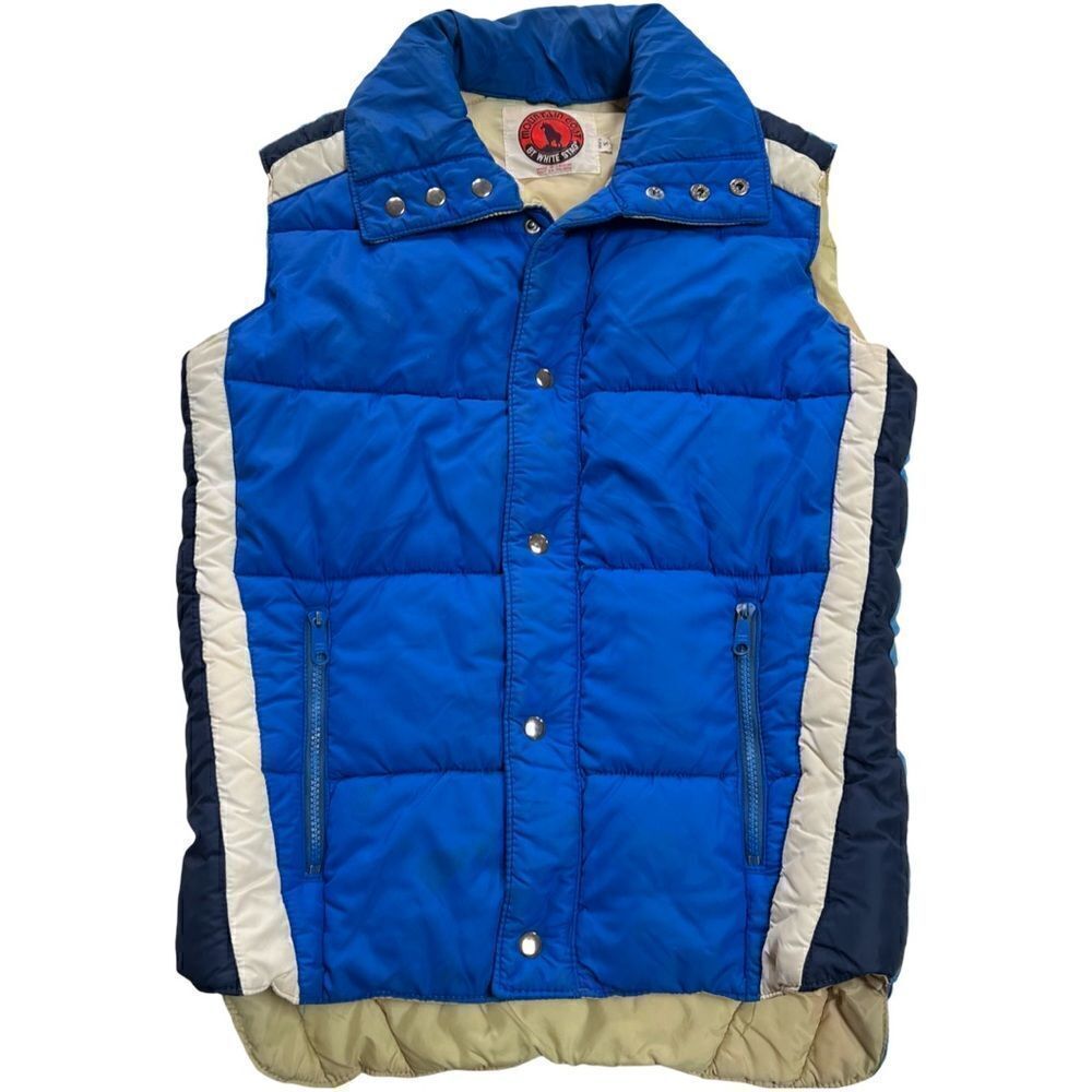 Men’s Vintage 1970s Cobalt Blue Kelso Down Puffer Vest